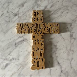 HANDMADE | Hand-Carved Wooden Bible Verse Cross
